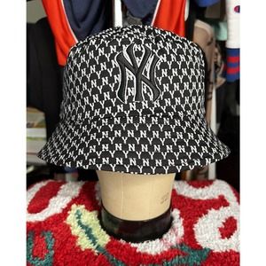 NY Bucket Hat Unisex Adult‎ OSFM Black Reversible 2 Sided Embroidered Logo Y2K